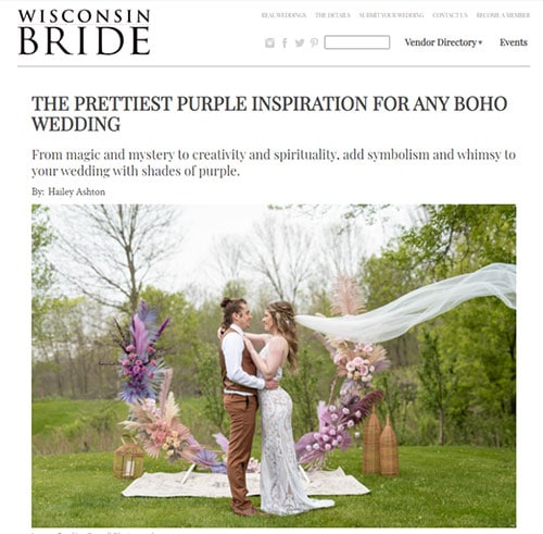 Wisconsin Bride Article Screenshot